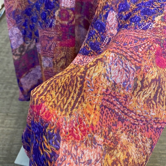 Multicolored print chiffon dress size medium custom made - Picture 7 of 10